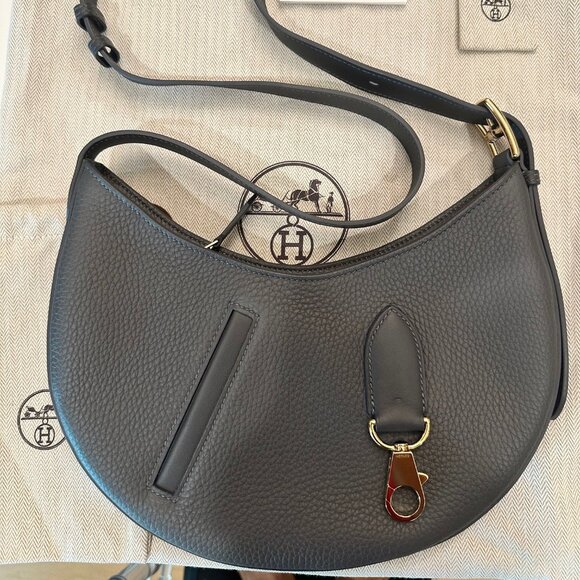Hermes Handbags - Hermes Togo Swift P'tit Arcon Gris